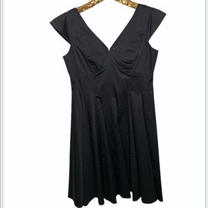 Calvin Klein Cap Sleeve Black Dress Empire Waist